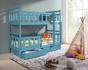 Patrová postel Karol Barva dřeva: Modrá, Rozměry: 90x200