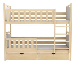 Patrová postel Bart, Borovice přírodní, 90x200 cm