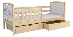 Dětská postel s úložným prostorem Neo, Borovice přírodní, 80x180 cm