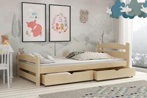 Dětská postel s úložným prostorem Max, Borovice přírodní, 80x180 cm