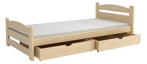 Dětská postel s úložným prostorem Max, Borovice přírodní, 90x200 cm