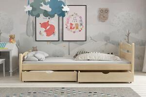 Dětská postel s úložným prostorem Max, Borovice přírodní, 80x180 cm