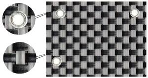 Balkonová ratanová zástěna s očky PORI, černá/šedá , výška 100 cm šířka různé rozměry MyBestHome Rozměr: 100x100 cm