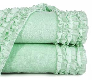 Bavlněný froté ručník s aplikací AGNES 50x90 cm, mátová, 450 gr Mybesthome
