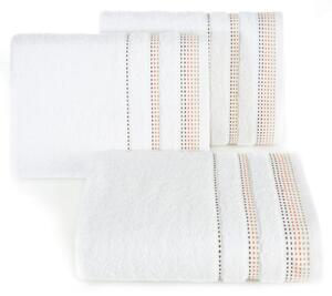 Bavlněný froté ručník s proužky SILVIA 50x90 cm, bílá, 500 gr Mybesthome