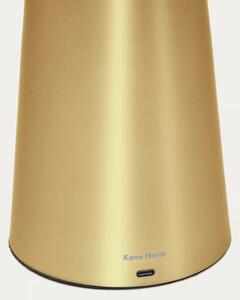 Zlatá kovová zahradní stolní LED lampa Kave Home Arenys M