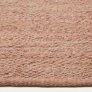 Růžový jutový koberec Kave Home Sallova 160 x 230 cm