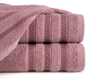 Bavlněný froté ručník s proužky ROMA 50x90 cm, růžová, 500 gr Mybesthome