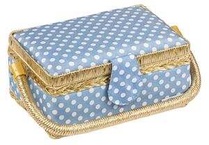 Bellatex BOX na šití 19x13x10 cm Modrá,Bílá,Přírodní