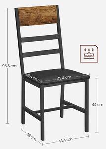 VASAGLE Jídelní židle Industry - set 2 ks