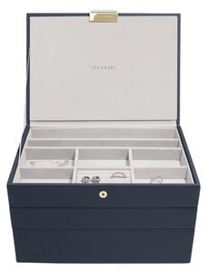 Stackers, Šperkovnice 3 v 1 Navy Blue Classic Set | tmavě modrá