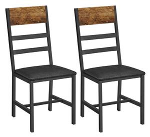 VASAGLE Jídelní židle Industry - set 2 ks