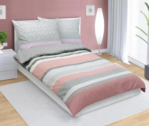 Bellatex Povlečení flanelové 140x200, 70x90 cm Geometrie Fialová