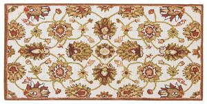 Vlněný koberec 80 x 150 cm béžový/hnědý EZINE