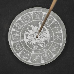 Astrologie - selenit bílý - stojánek na vonné tyčinky