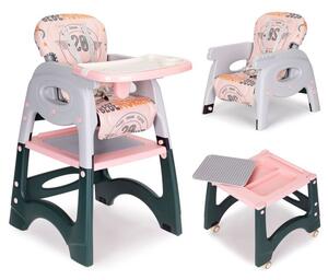 ECOTOYS Dětská jídelní židle 2v1