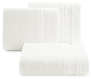 Bavlněný froté ručník s proužky CUBANA 50x90 cm, bílá, 500 gr Mybesthome