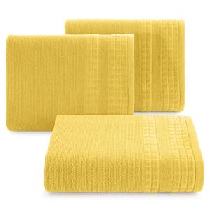 Bavlněný froté ručník s proužky CUBANA 50x90 cm, mustard/hořčicová, 500 gr Mybesthome