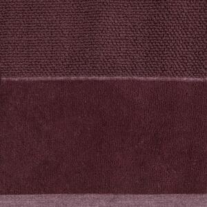 Bavlněný froté ručník s velurovou bordurou LINDA 50x90 cm, vínová, 550 gr Mybesthome