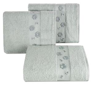 Bavlněný froté ručník s bordurou DACOTA 50x90 cm, stříbrná, 450 gr Mybesthome Varianta: ručník - 1 kus 50x90 cm