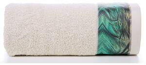 Bavlněný froté ručník s bordurou COLLIN 50x90 cm, béžová, 500 gr Eva Minge
