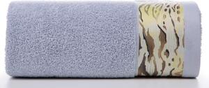 Bavlněná froté osuška s bordurou CECIL 70x140 cm, stříbrná, 500 gr Eva Minge