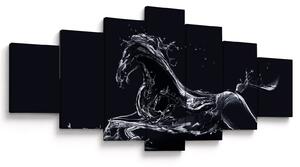 Obraz - Kůň a voda (210x100 cm)