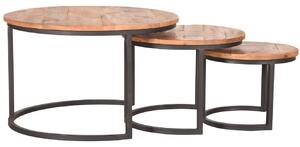 Set tří mangových konferenčních stolků LABEL51 Triplet 70/50/40 cm