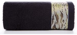 Bavlněný froté ručník s bordurou CECIL 50x90 cm, černá, 500 gr Eva Minge