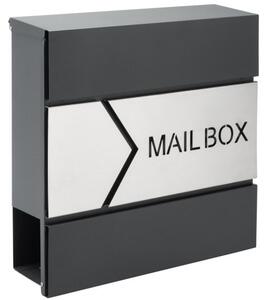 FurniGO Poštovní schránka 37x11x36,5 cm - antracit