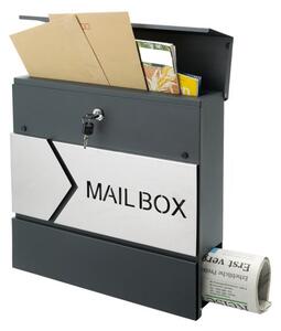 Deuba Poštovní schránka 37x11x36,5 cm - antracit