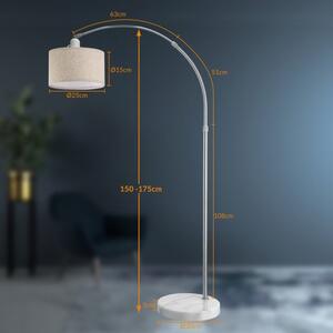 FurniGO Designová oblouková lampa - nastavitelná 150-175cm