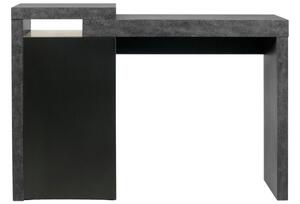Betonově šedý pracovní stůl TEMAHOME Detroit 119 x 35 cm