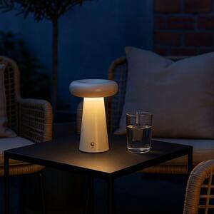 Brilliant G40895/75 Venkovní AKU stolní lampa MUFFIN matná bílá USB-C