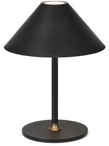 Černá plastová nabíjecí stolní LED lampa Halo Design Hygge 25 cm