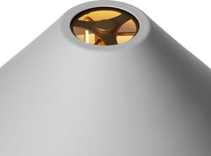Světle šedá kovová stolní lampa Halo Design Hygge 35 cm