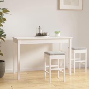 Jídelní stůl bílý 110 x 55 x 75 cm masivní borové dřevo
