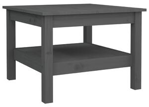 Konferenční stolek šedý 55 x 55 x 40 cm masivní borové dřevo