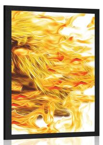 Plakát abstraktní oheň - 20x30 black