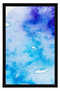 Plakát modro-fialové abstraktní umění - 20x30 black