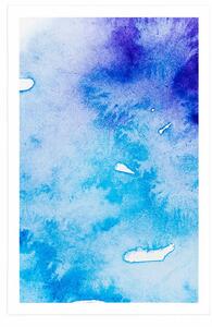 Plakát modro-fialové abstraktní umění - 20x30 black