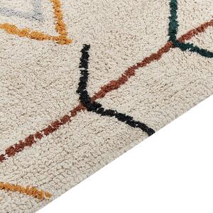 Bavlněný koberec 140 x 200 cm béžový BOLAY