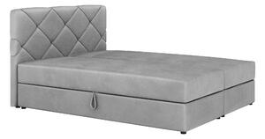 Manželská postel Boxspring 180x200 cm Karum (s roštem a matrací) (šedá). 1007795