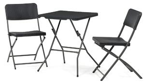 Vikio Zahradní balkónový set 1+2 šedá AZS123S