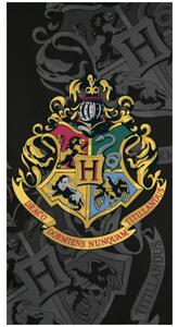 Plážová osuška Harry Potter - motiv erb Hogwarts - 100% bavlna - 70 x 140 cm
