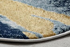 Makro Abra Kusový koberec EMERALD 1023 Luxusní moderní abstraktní krémový modrý zlatý Rozměr: 80x150 cm