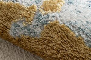 Makro Abra Kusový koberec EMERALD 1023 Luxusní moderní abstraktní krémový modrý zlatý Rozměr: 120x170 cm
