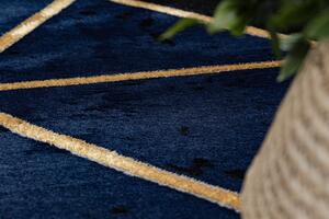 Makro Abra Kusový koberec EMERALD 1020 Luxusní geometrický moderní modrý zlatý Rozměr: 80x150 cm