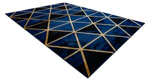 Makro Abra Kusový koberec EMERALD 1020 Luxusní geometrický moderní modrý zlatý Rozměr: 80x150 cm