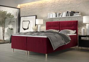 Americká manželská postel HENNI - 140x200, červená